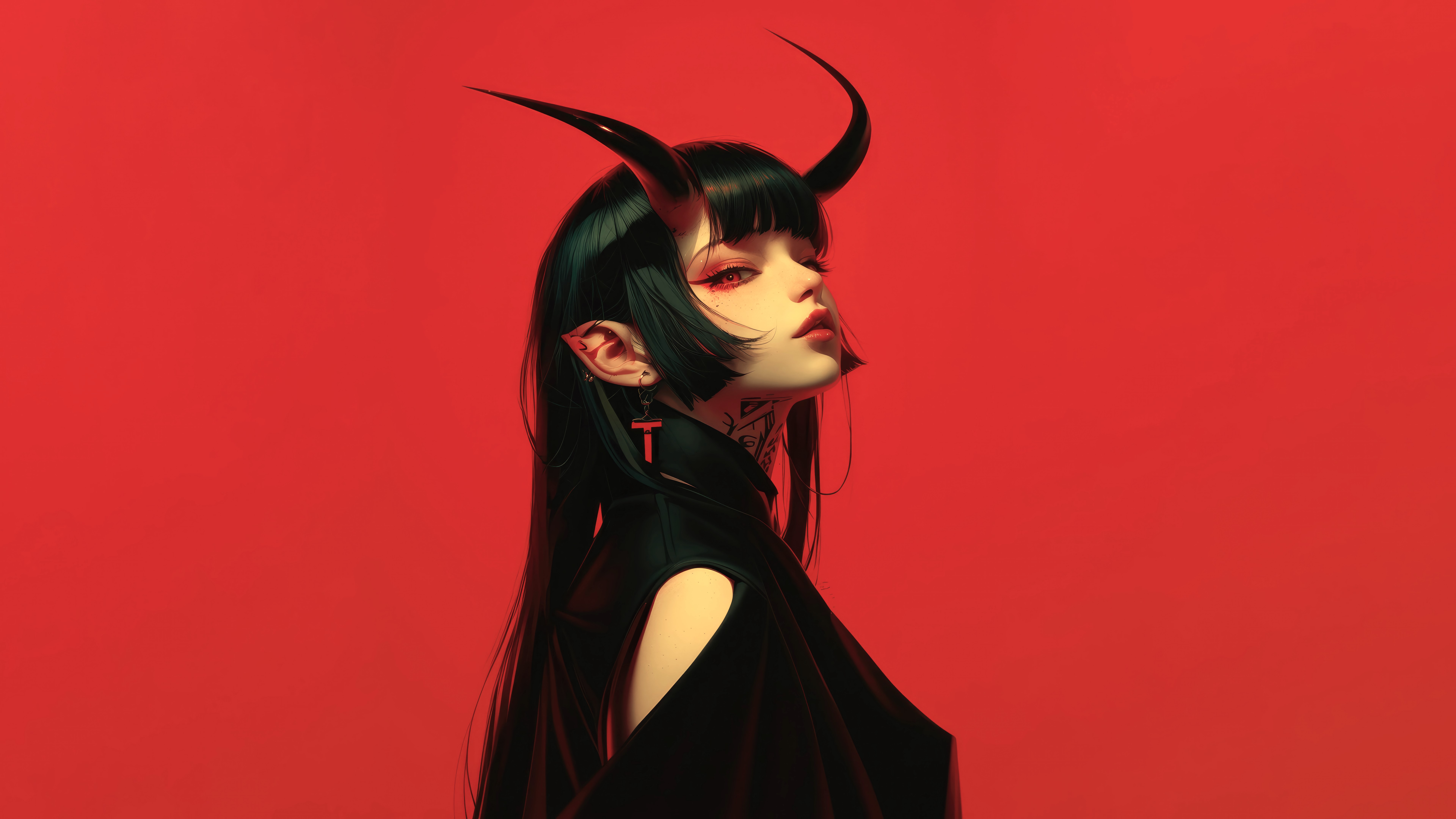 Girl with horns