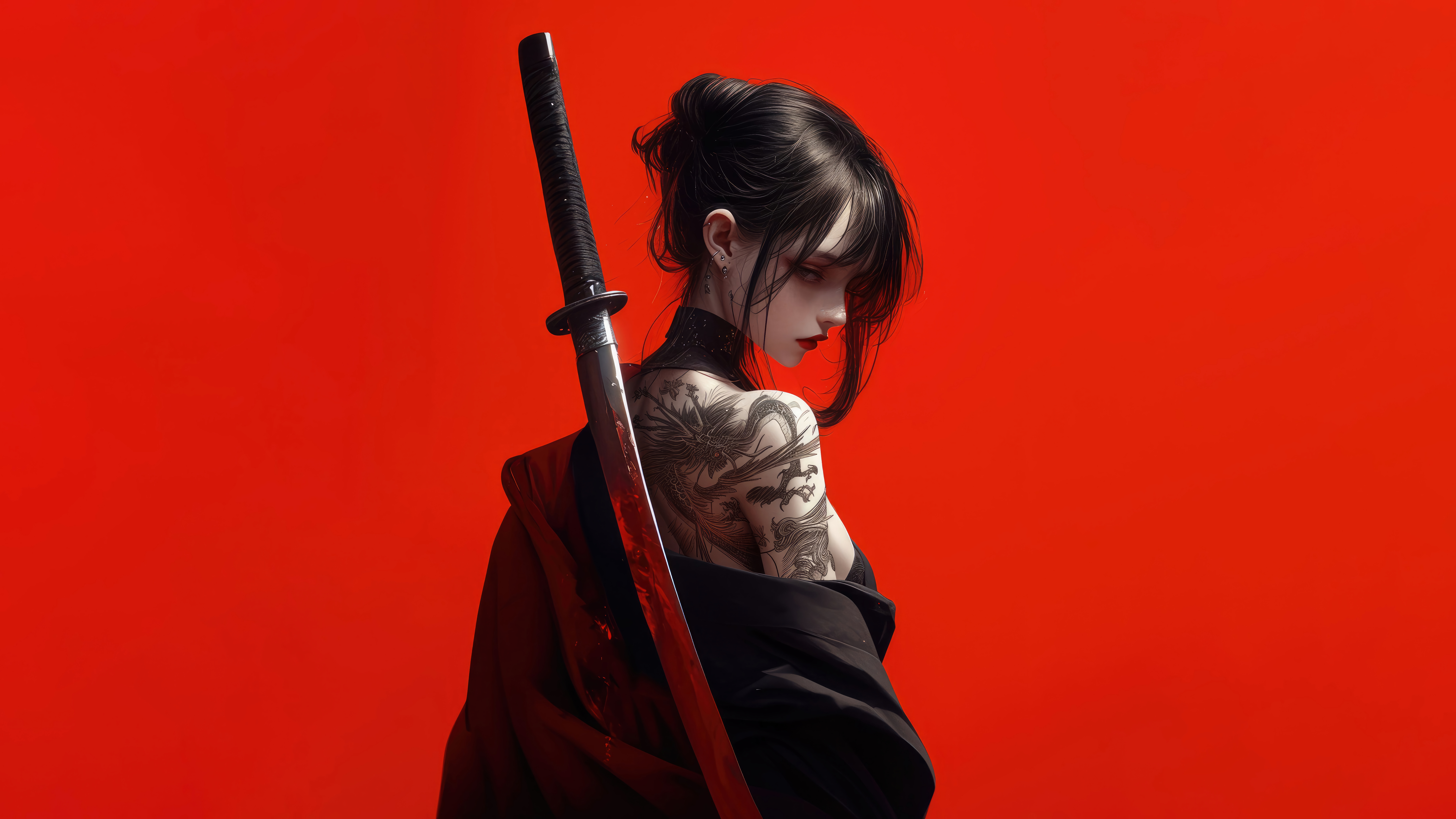 Girl with katana